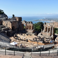 Amphitheater Taormina, Sizilien