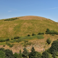 Die Hügel von Corfe Castle