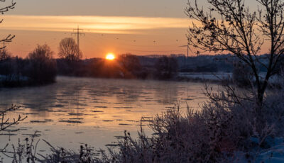 Wintermorgen an der Weser
